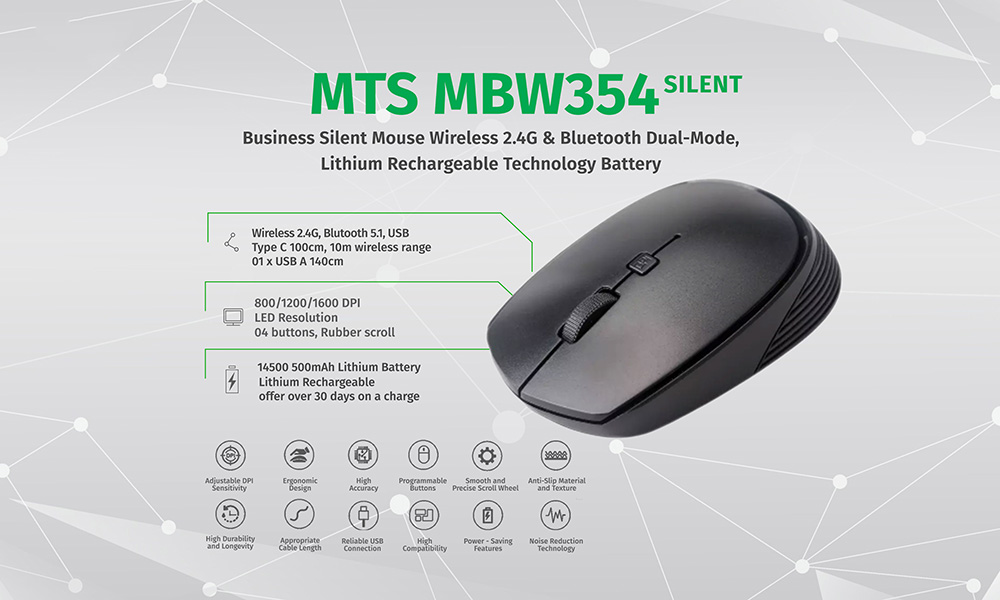 MYTECHSUN BUSINESS SILENT MOUSE MTS MBW354