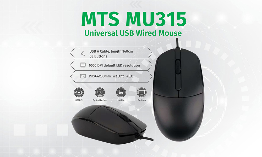 MYTECHSUN WIRED MOUSE MTS MU315 (3D OPTICAL MOUSE)