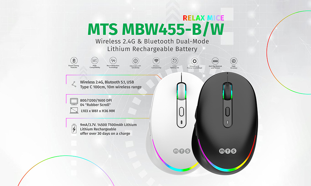 MYTECHSUN MOUSE WIRELESS MTS MBW455 - SILENT