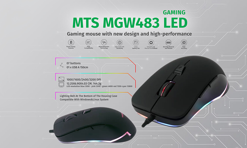 MYTECHSUN GAMING MOUSE MTS MGW483 LED